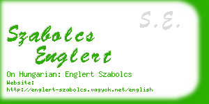 szabolcs englert business card